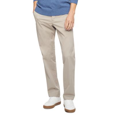 Calvin Klein Mens Straight-Fit Stretch Chino Pants Khaki 33 x 30