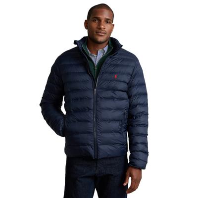 Polo Ralph Lauren Mens Big Tall Packable Puffer Jacket Navy Blue XLT XL Tall