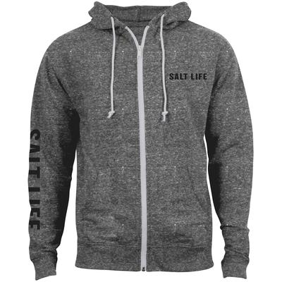 Salt Life Mens Sunrise Palms Regular Fit Full Zip Sweatshirt Heather Grey 2XL