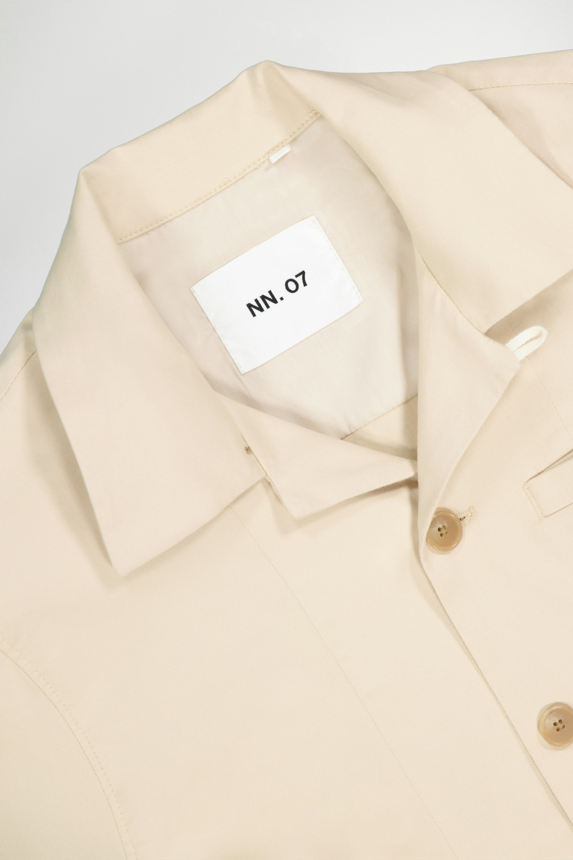 NN07 Mens Murray 1809 Overshirt Shirt Jacket Size Small Beige
