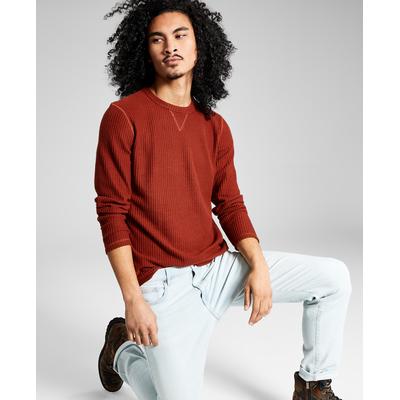 And Now This Men's Long sleeve Thermal Crewneck Shirt Dark Red 2XL