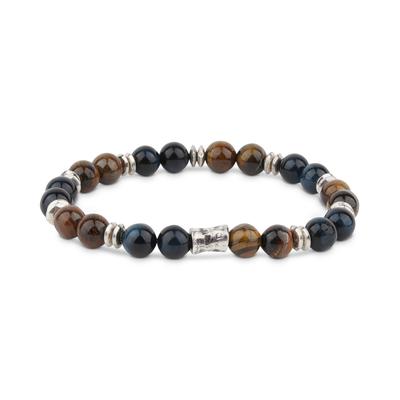 Bespoke Men's Black Tiger Stone Bracelet