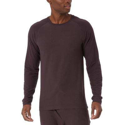 32 Degrees Mens Raglan Long-Sleeve Sleep Shirt Rich Plum 2XL