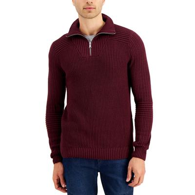 I.N.C. INTERNATIONAL CONCEPTS Men's Matthew Quarter-Zip Sweater XXL 2XL Port Red