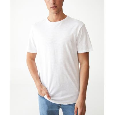 Cotton On Men's Scooped Hem Short Sleeve T Shirt White 2XL