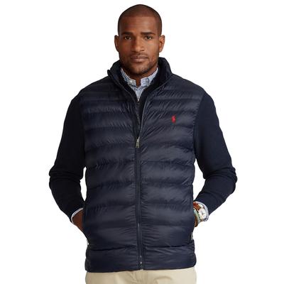 Polo Ralph Lauren Mens Big Tall Packable Puffer Vest Navy Blue 2LT 2XLT