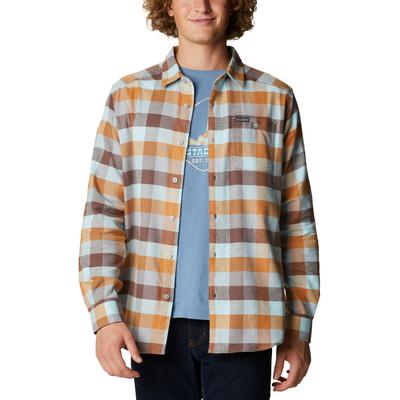 Columbia Men's Cornell Woods Flannel Long Sleeve Button Down Shirt Brown XL
