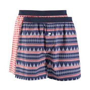 Club Room Men's 2 Pack Holiday Fair Isle Underwear Boxers Large Blue