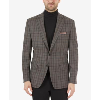 Lauren Ralph Lauren Ultra Flex Plaid Sport Coat 42R Grey / Brown