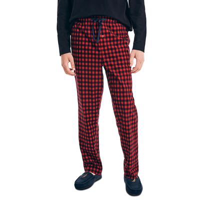 Nautica Men's Cozy Fleece Pajama Pant Size Small Red