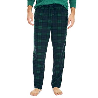 Nautica Mens Classic Fit Plaid Pajama Pants Cozy  Emerald Green XL