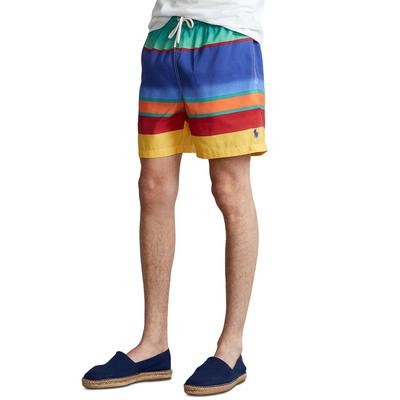 Polo Ralph Lauren Mens 5.75" Traveler Classic Fit Swim Trunk Ombre Stripes Large