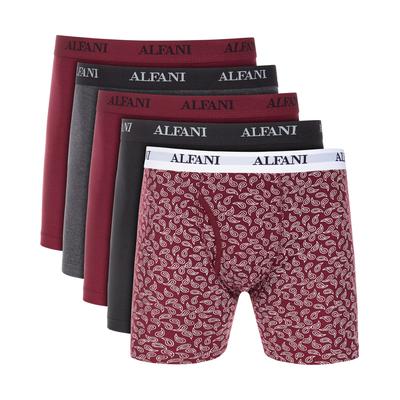 Alfani Mens Camo Boxer Briefs 5 Pack Red Small