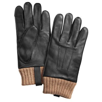 Men's Leather Gloves W/ Cashmere Lining  Chocolate Club Room Medium