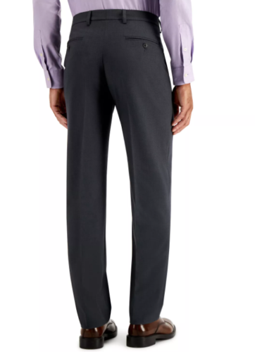 NAUTICA Men's Performance Stretch Modern-Fit Dress Pants Charcoal 41 x 32