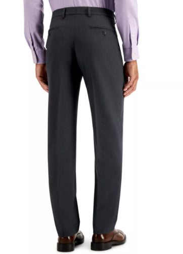 NAUTICA Men's Performance Stretch Modern-Fit Dress Pants Charcoal 41 x 34
