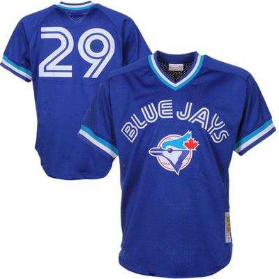 Mitchell & Ness Mens Toronto Blue Jays 1993 Batting Practice Jersey Blue Medium