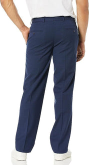 Nautica Men's Modern-Fit Bi-Stretch Blue Flat Suit Pants 45 x 32