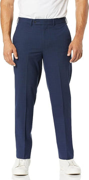 Nautica Men's Modern-Fit Bi-Stretch Blue Flat Suit Pants 45 x 32