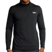 RVCA Recycled Polyester Blend Quarter Zip Pullover Jacket Black Size Small
