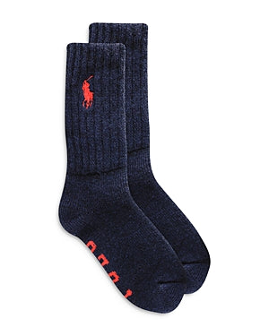 Polo Ralph Lauren Embroidered Slipper Socks DARK BLUE