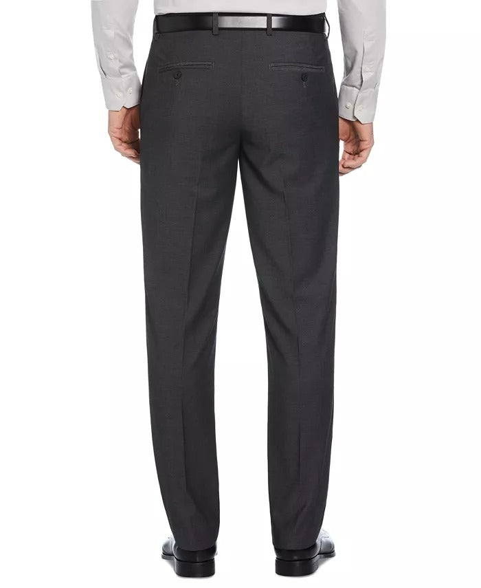 Perry Ellis Mens Modern fit Dress Pants 36 / 32 Charcoal Grey Solid Stretch
