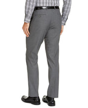 IZOD Men's Classic-Fit Suit Pants Grey Solid 41 x 32 Flat Front Pant