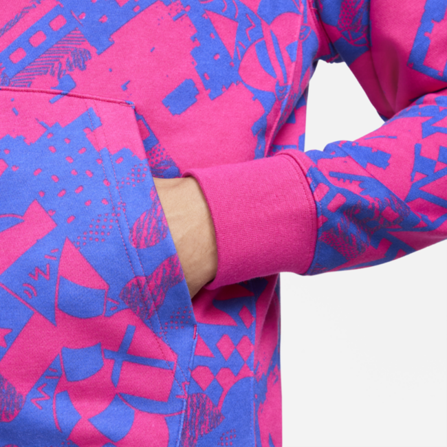 Men's Nike Red Barcelona Club Full Zip Hoodie Sweatshirt Small Blue Pink