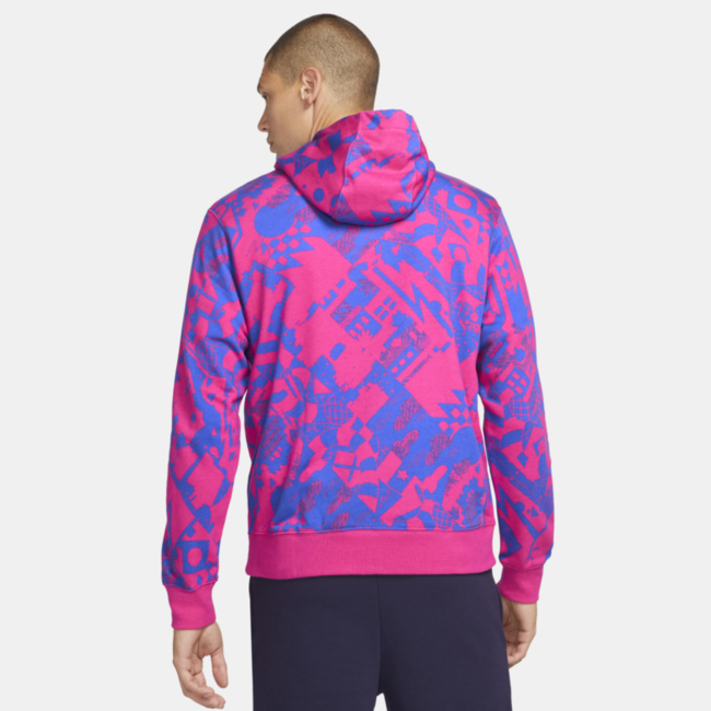 Men's Nike Red Barcelona Club Full Zip Hoodie Sweatshirt Small Blue Pink