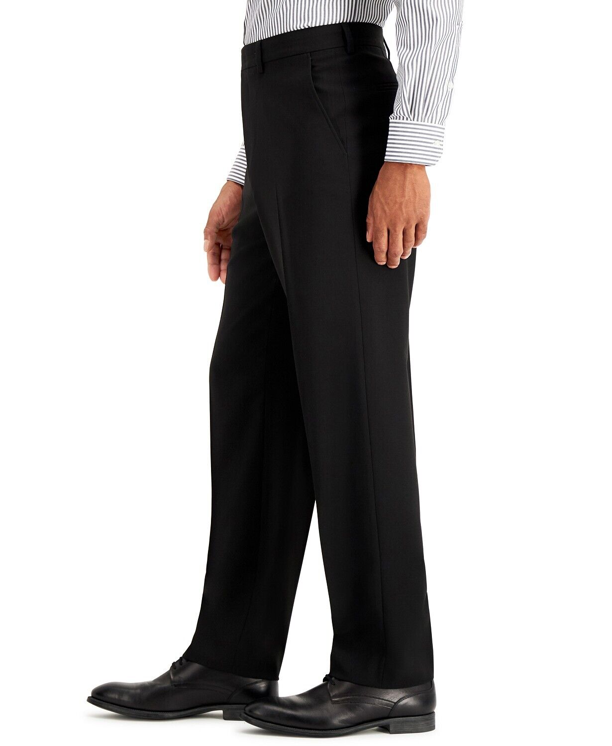Nautica Men's Modern-Fit Bi-Stretch Suit Pants 45 x 32 Black Flat Pant