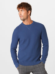 Michael Kors Men's Regular Fit Crewneck Sweater Blue Medium