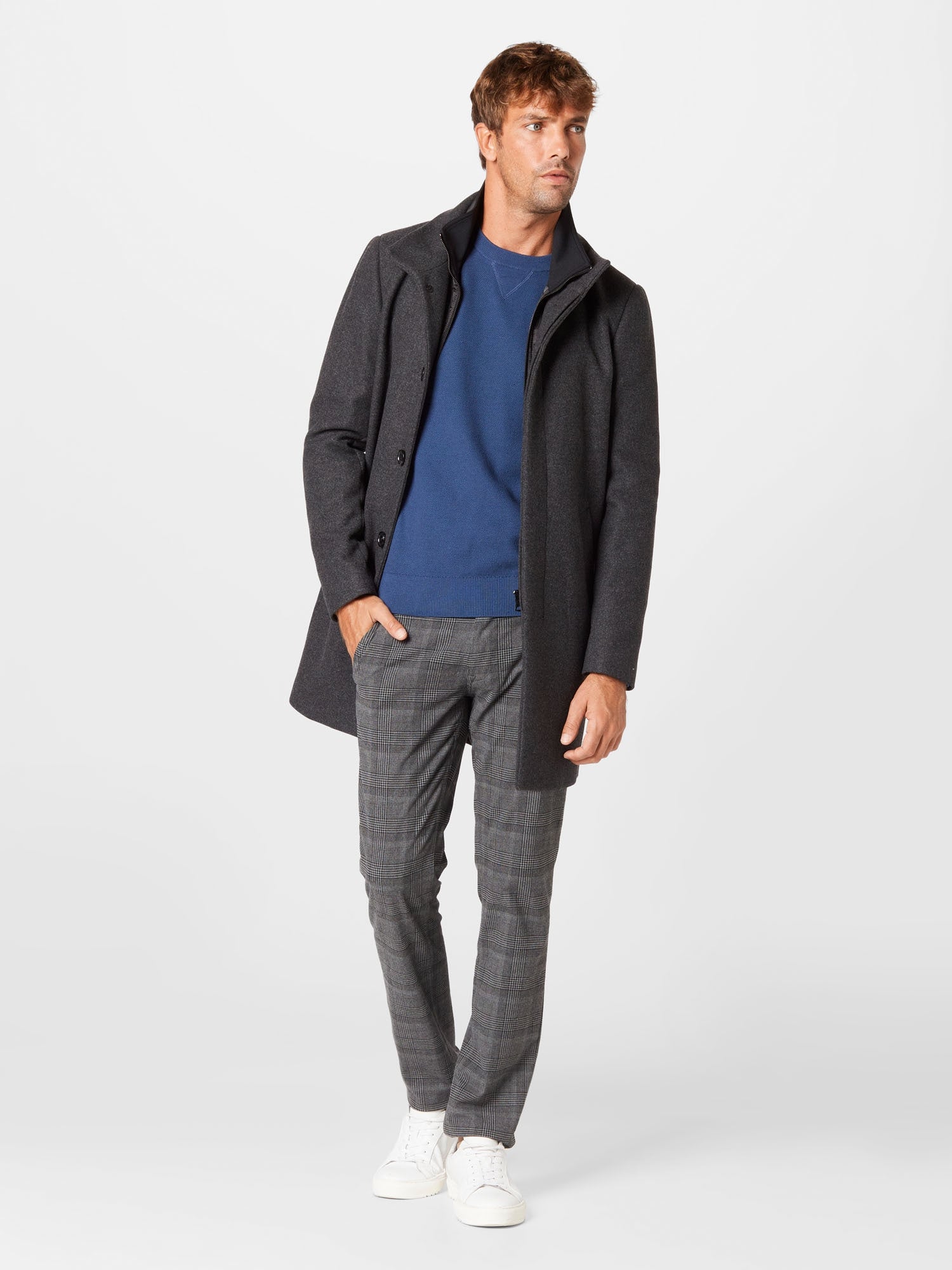 Michael Kors Men's Regular Fit Crewneck Sweater Blue Medium