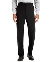 Nautica Men's Modern-Fit Bi-Stretch Suit Pants 41 x 32 Black Flat Pant