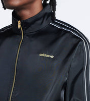 Adidas Men's Firebird Satin Track Jacket Black White XL