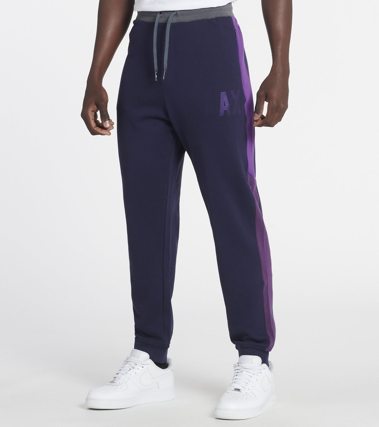 AX Armani Exchange French Terry Sweatpants Purple Size Large Cotton Joggers