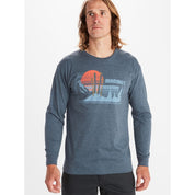 Marmot Mens Freestyle Long Sleeve T Shirt Navy Heather XL