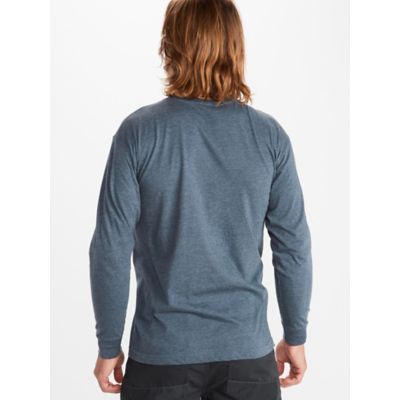 Marmot Mens Freestyle Long Sleeve T Shirt Navy Heather XL