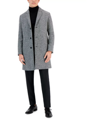 HUGO BOSS Men's Migor Slim-Fit Melange Wool Overcoat 48R Coat Charcoal