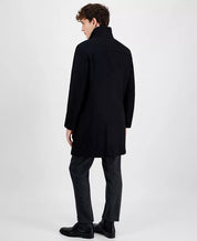 Nautica Mens Classic-Fit Bib Wool Overcoat Coat 38R Black