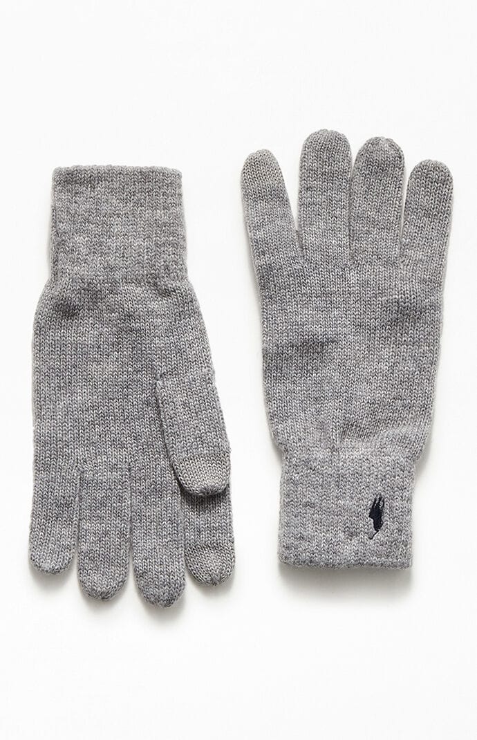 Polo Ralph Lauren Men's Recycled Touch Gloves Classic Gray Heather OS