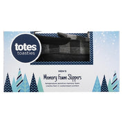 Totes Mens Buffalo Plaid Memory Foam Black Medium