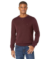 Tommy Hilfiger Men's Crew Neck Sweater Dark Cabernet Wine XS