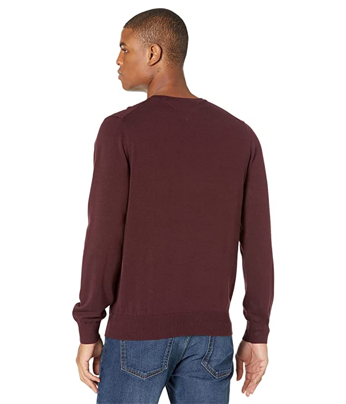 Tommy Hilfiger Men's Crew Neck Sweater Dark Cabernet Wine XS