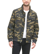 Tommy Hilfiger Mens Water Resistant Performance Bomber Jacket 2XL XXL Green Camo