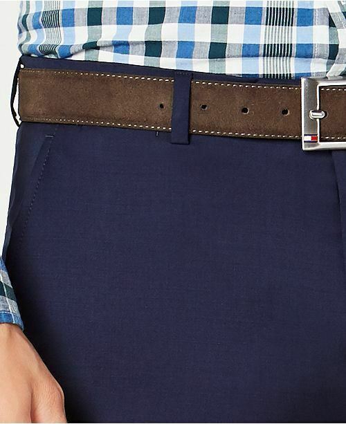 Tommy Hilfiger Men's Slim-Fit TH Flex Stretch Navy Solid Suit Pants Size 42