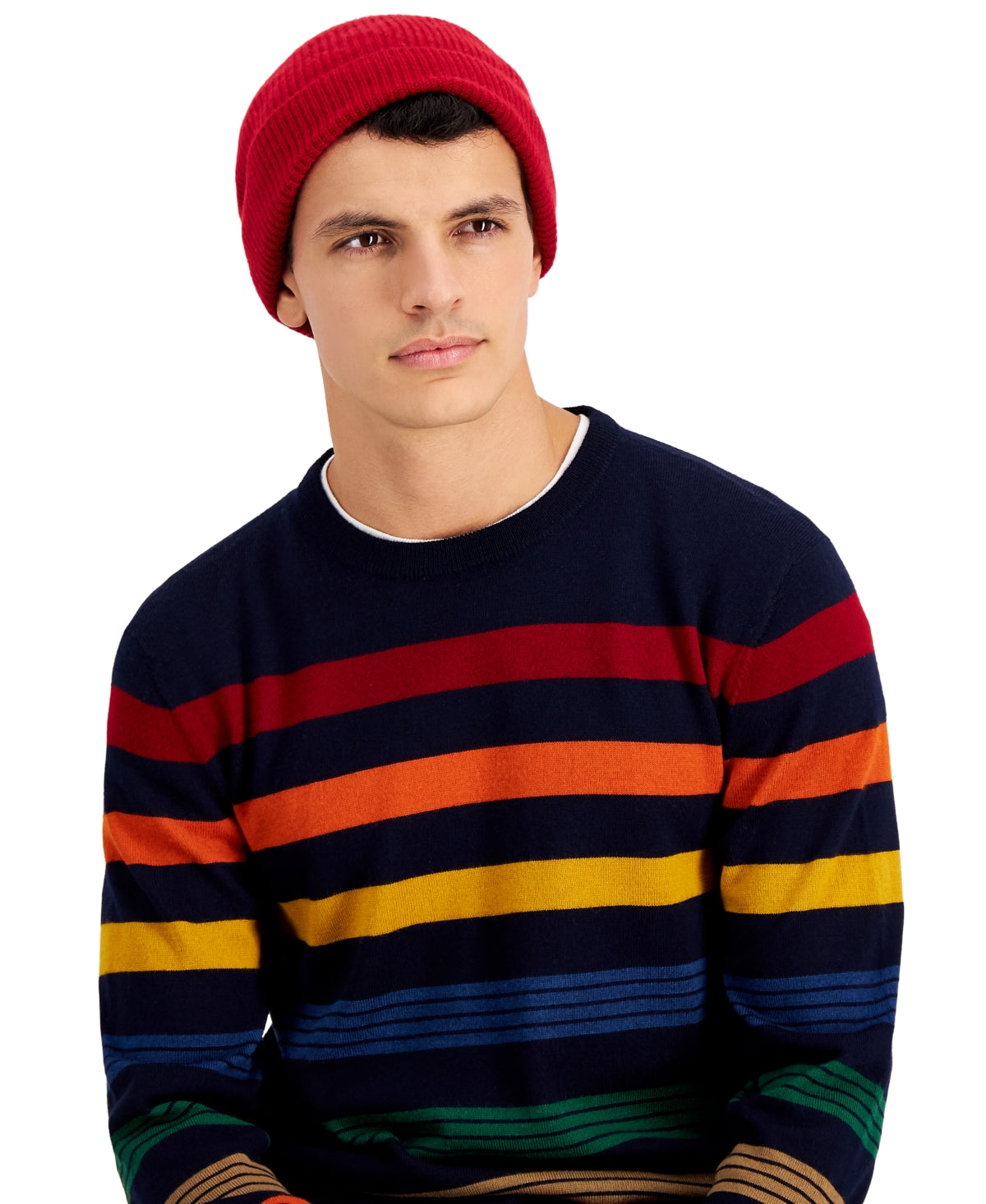 Club Room Mens Cashmere Hat  Red ONE SIZE