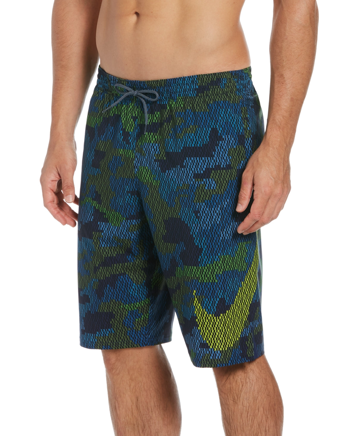Nike Mens Swimwear Blue Green Camo Small