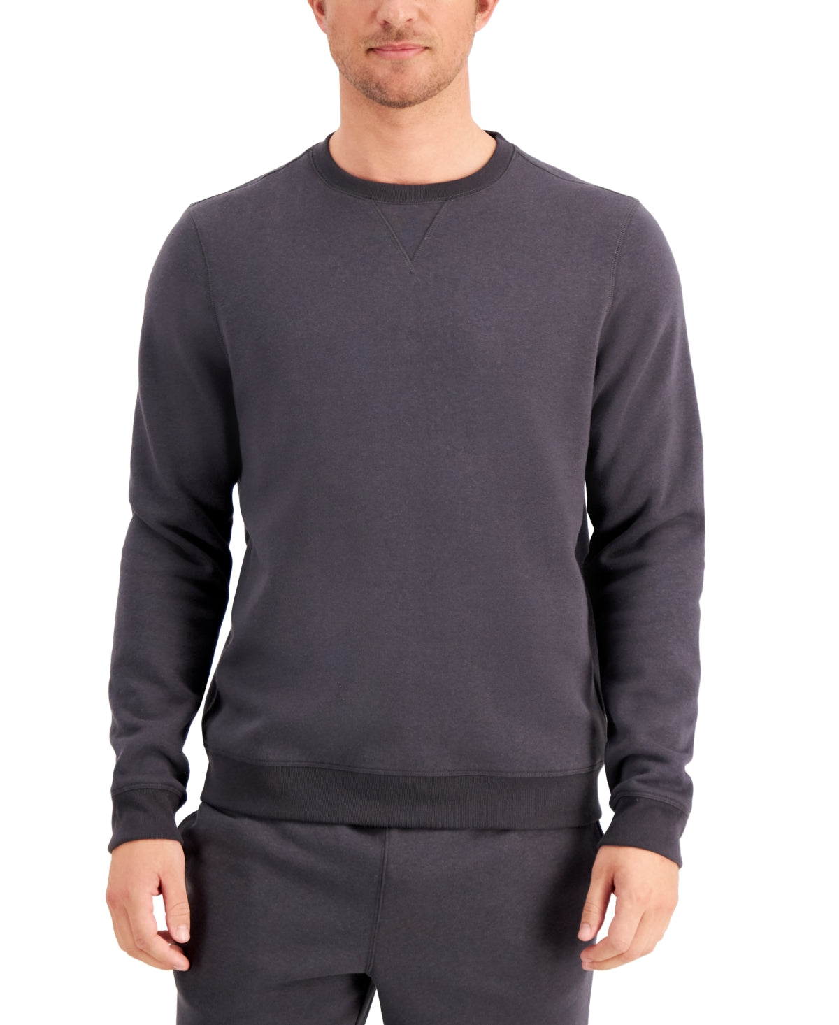 ID Ideology Men's Fleece Pullover Crewneck Sweatshirt  XL Dark Gray