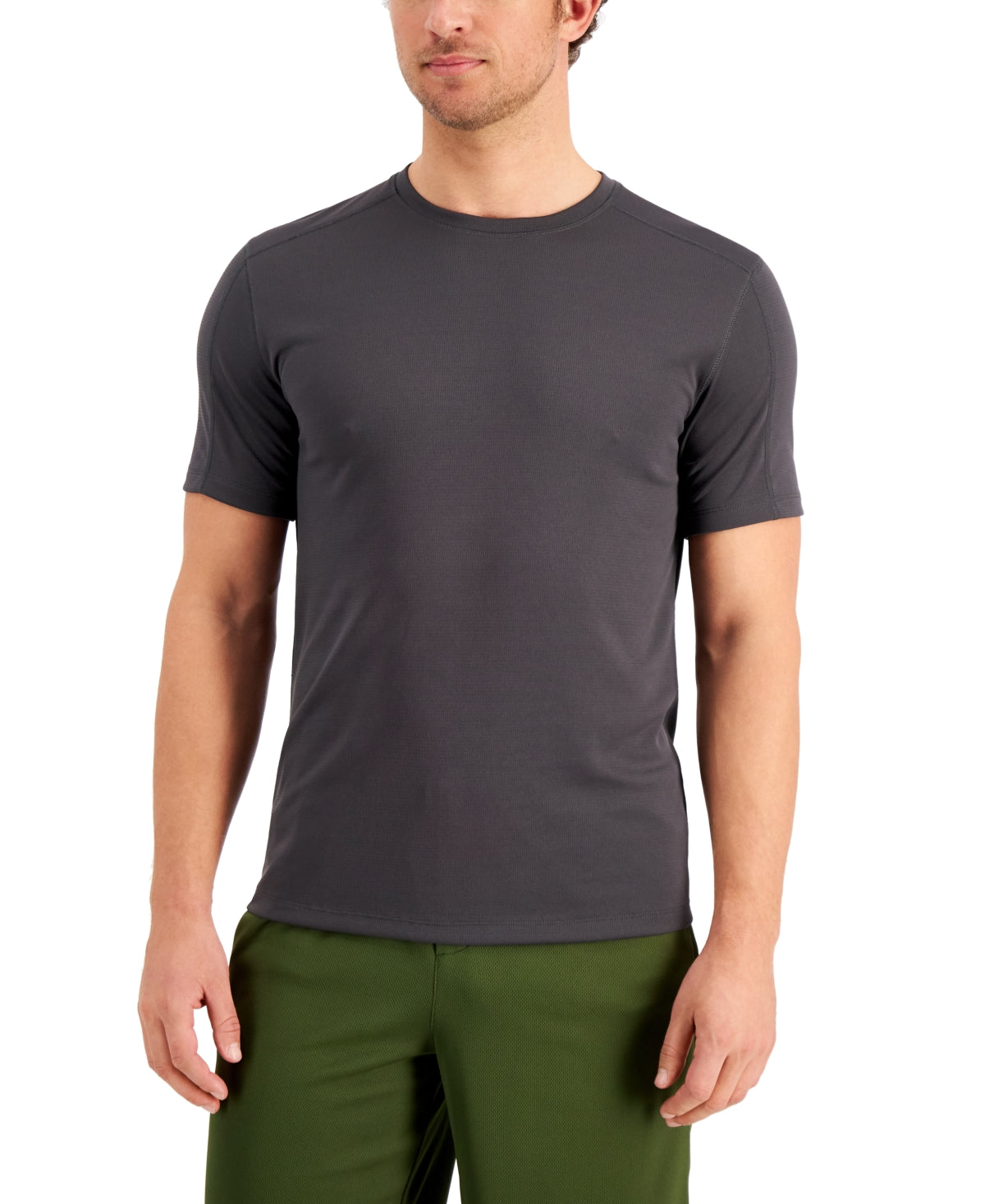 Id Ideology Mens Crew Neck Birdseye Rapid Dry Training Tee Shirt Grey Medium
