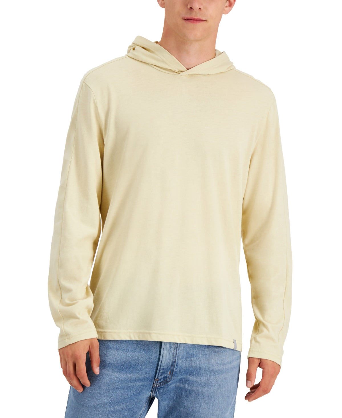 Alfani Mens Alfatech Pullover Hoodie Sweatshirt Desert Beige Small